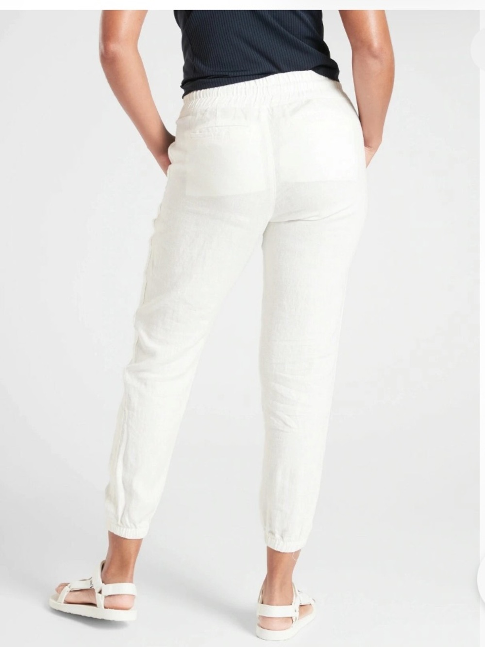 Athleta Cabo White Linen Pull-On Jogger 
Pants Size 4 - Picture 14 of 14